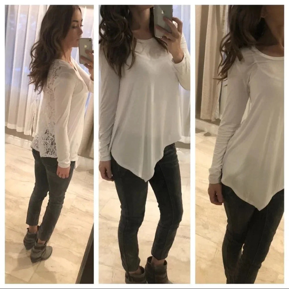 Lace back asymmetrical top - Picture 4 of 9